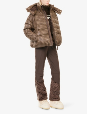 My Sunday Ski Womens Chocolate/gold Apricity Nylon Ski Jacket In Brown