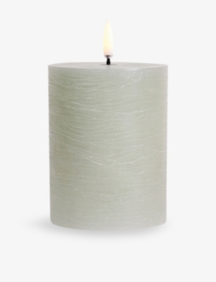 UYUNI LIGHTING: Rustic Pillar LED Candle 10.1cm