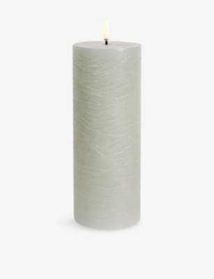 UYUNI LIGHTING: Rustic Pillar LED Candle 20.3cm