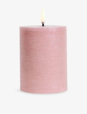 UYUNI LIGHTING: Rustic Pillar LED Candle 10.1cm