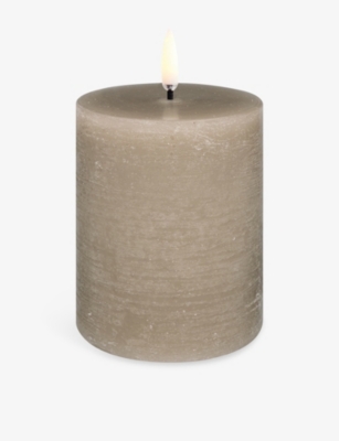 UYUNI LIGHTING: Rustic Pillar LED Candle 10.1cm