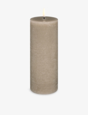 UYUNI LIGHTING: Rustic Pillar LED Candle 20.3cm