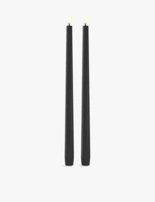 UYUNI LIGHTING: Smooth Slim Taper LED Candle Pack of Two