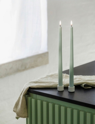 UYUNI LIGHTING: Smooth Slim Taper LED Candle Pack of Two