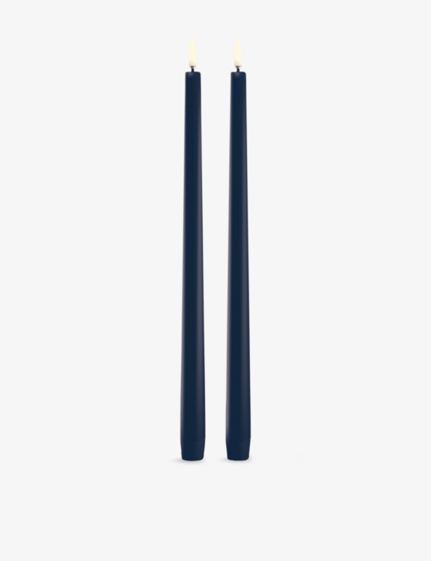 Smooth Slim Taper LED Candle Pack of Two