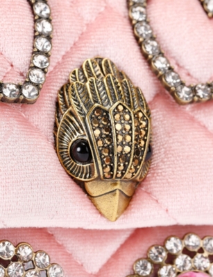 KURT GEIGER LONDON: Mini Kensington Velvet Cross-Body Bag