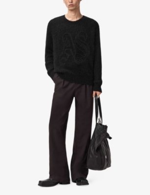 ALLSAINTS: Chainy Branded-Motif Knitted Jumper