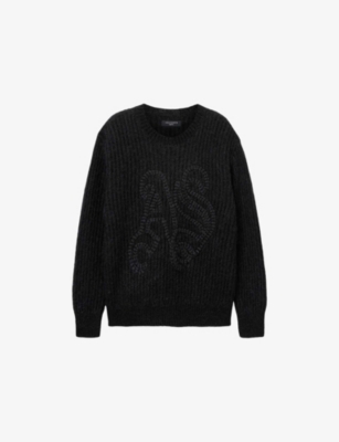 ALLSAINTS: Chainy Branded-Motif Knitted Jumper