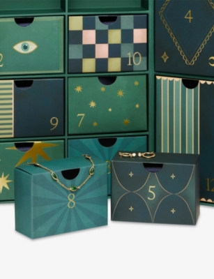 Missoma Womens Gold Jewellery Advent Calendar 2025 In Green
