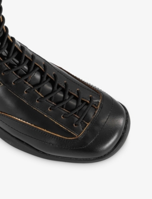 VAGABOND SHOEMAKERS: Sky Lace-Up Leather Boots