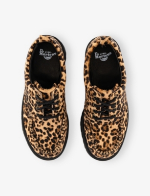 Dr. Martens Womens Archive Leopard Lowell Leather Shoes Eur 36 / 3 Uk In Animal Print