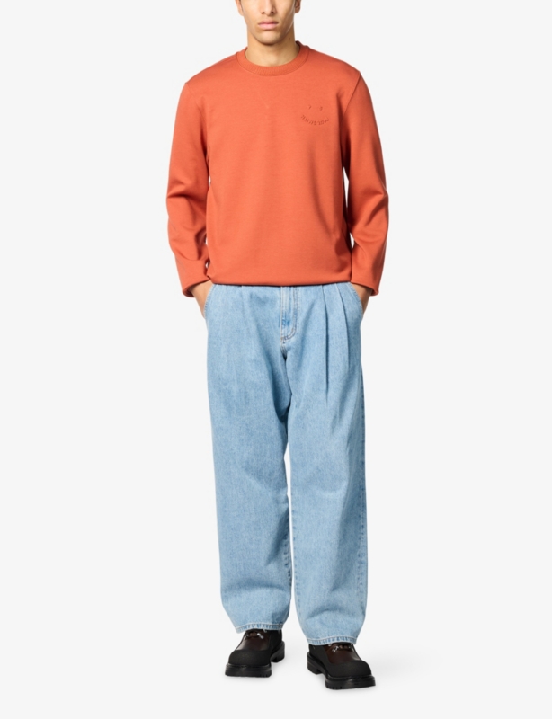 Logo-Embossed Relaxed-Fit Cotton-Blend Sweatshirt