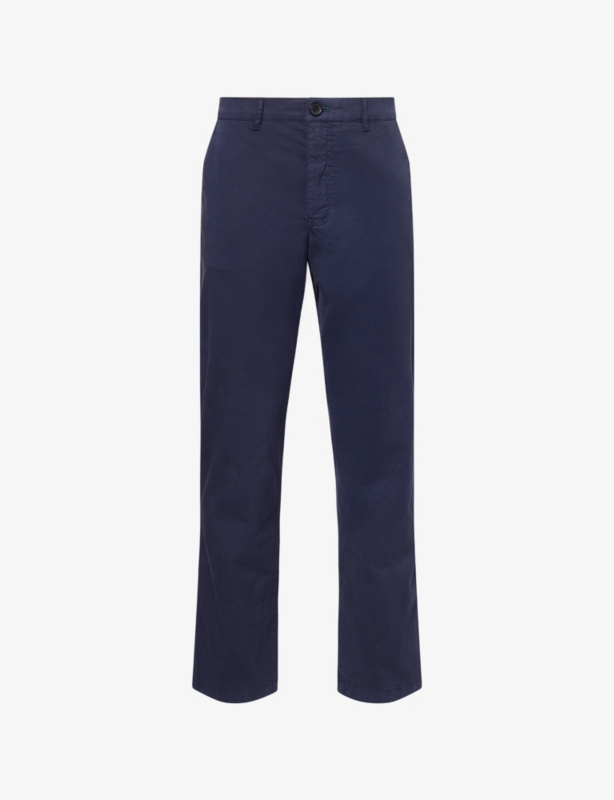 Tapered-Leg Chino Stretch-Cotton Trousers