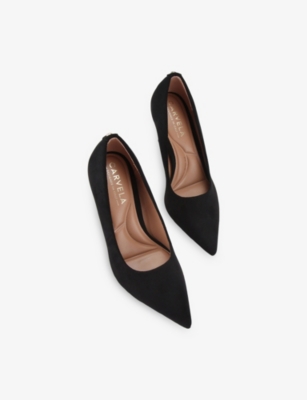 CARVELA: Corletta Wide-Fit Heeled Faux-Leather Courts