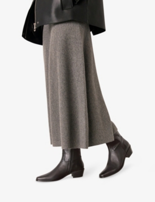 WHISTLES: Western Heeled Leather Ankle Boots