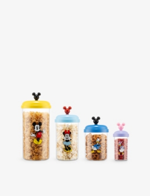 Bodum Multi Chamboard Mickey & Friends Stainless-steel Storage Jars Set Of Four