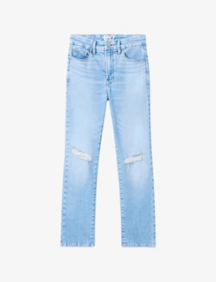 Good American Womens Indigo1081  X Dolly's Joleans By Dolly Parton Straight-leg Stretch-denim Jeans In Blue