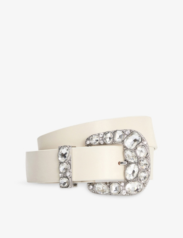 Good American x Dolly’s Joleans by Dolly Parton Crystal-Embellished Leather Belt