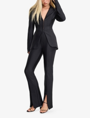 GOOD AMERICAN: Good American x Dolly’s Joleans by Dolly Parton Compression Shine Straight-Leg Woven Trousers