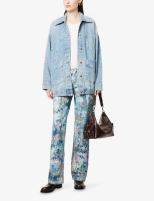 FREE PEOPLE: Tennessee Trompe Straight Denim Jeans