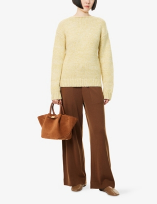 Le Kasha Womens Yellow Brest Ribbed Cashmere Jumper In Yellow