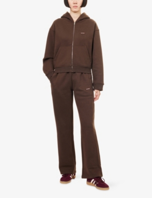 Ru & Rocka Womens Brown Zip Core Jersey Hoodie Xs In Brown