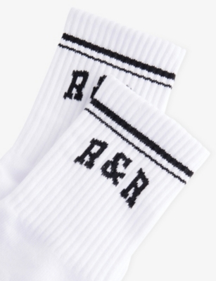 RU & ROCKA: Varsity Crew Cotton-Blend Socks