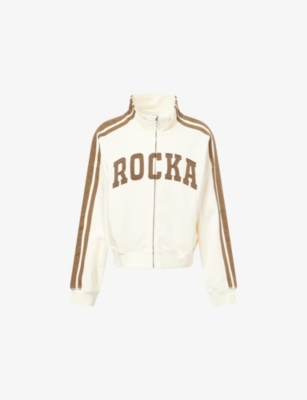 Ru & Rocka Womens Cream City Stripe Cotton Jacket In Neutral