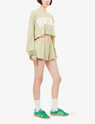 Ru & Rocka Womens Pistachio Rr Waffle Set In Green
