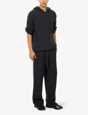 Paige Mens Ojai Waffle Cotton-wool Blend Hoody Thunder Xl In Black