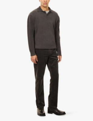 PAIGE: Federal Slim-Leg Brushed-Twill Cotton-Blend Trousers