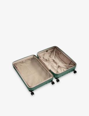 Antler Single Stripe Large 4-wheel Expandable Suitcase 81cm Seagrass Green In Green