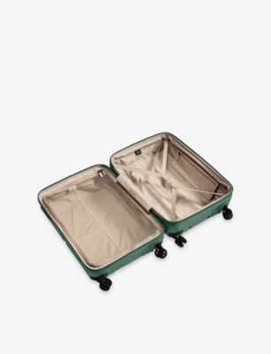 Antler Single Stripe Medium 4-wheel Expandable Suitcase 68cm Seagrass Green In Green
