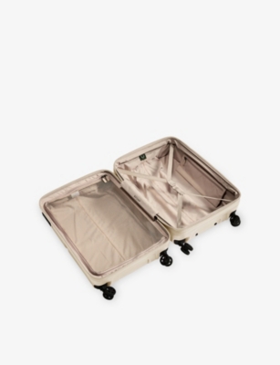 Antler Single Stripe Medium 4-wheel Expandable Suitcase 68cm Wheat Yellow