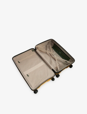 Antler Icon Stripe Large 4-wheel Expandable Suitcase 78cm Mustard Yellow In Yellow