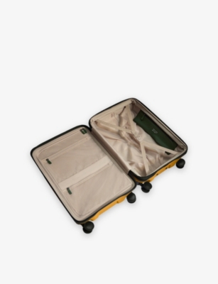 Antler Icon Stripe Medium 4-wheel Expandable Suitcase 66cm Mustard Yellow In Yellow