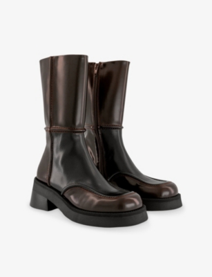 MIISTA: Inne Leather Mid-Calf Boots