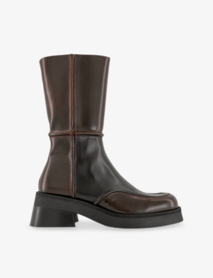 MIISTA: Inne Leather Mid-Calf Boots