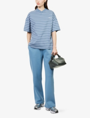 SISTERS & SEEKERS: Regular-Fit Wide-Leg Cotton-Blend Jogging Bottoms