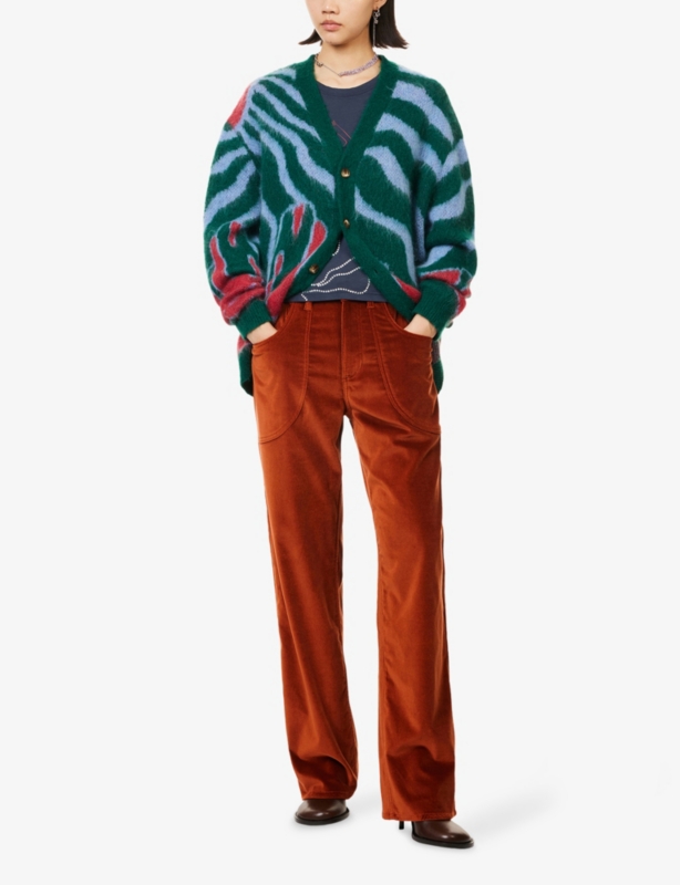 Harry Lambert for Ahluwalia x Disney Zazu Straight-Leg Velvet Trousers