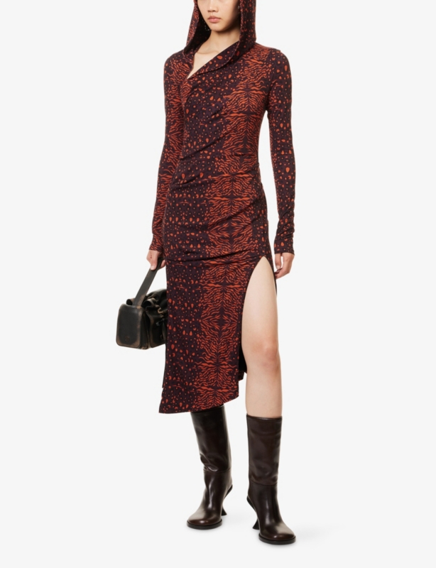 Harry Lambert for Ahluwalia x Disney Nala Hooded Jersey Midi Dress
