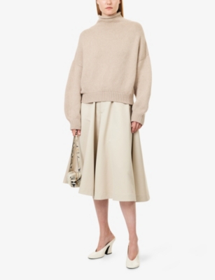 Khaite Womens Sepia Juniper Cashmere Knitted Jumper In Brown