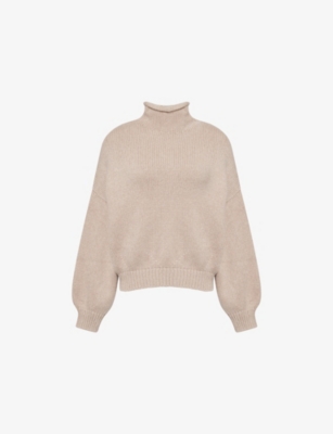 Khaite Womens Sepia Juniper Cashmere Knitted Jumper In Brown