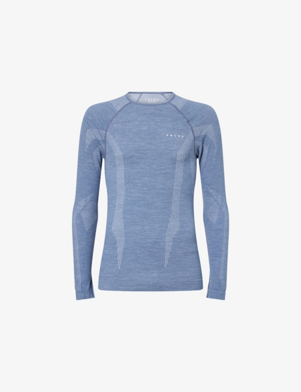 Tech Long-Sleeve Stretch-Wool Blend Top