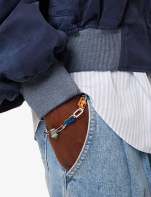 POUBEL: Constance Rhodium-Plated Sterling-Silver Enamelled Charm Set