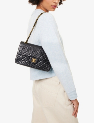 RESELFRIDGES: Pre-Loved Chanel Classic Small Double-Flap Leather Shoulder Bag