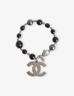 RESELFRIDGES: Pre-Loved Chanel CC Charm Silver-Plated Bead Bracelet