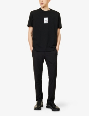 BOSS GREEN: Central-Logo Print Graphic-Print Cotton-Jersey T-Shirt