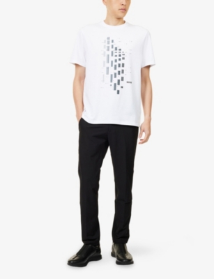 BOSS GREEN: Graphic-Print Short-Sleeves Cotton-Jersey T-Shirt