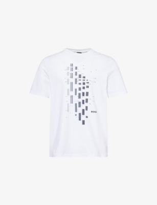 BOSS GREEN: Graphic-Print Short-Sleeves Cotton-Jersey T-Shirt
